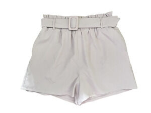 Womens Enrta Size 1 Pale Purple Shorts 28" Unstretched Waist Belt Buckle Closure